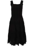 b+ab polka dot cotton midi dress - Black