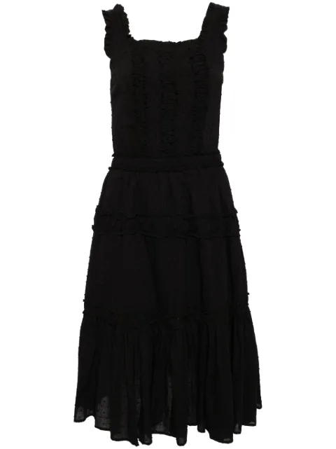 b+ab polka dot cotton midi dress