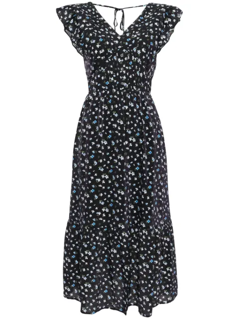 b+ab vestido midi con estampado floral