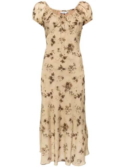b+ab floral-print midi dress