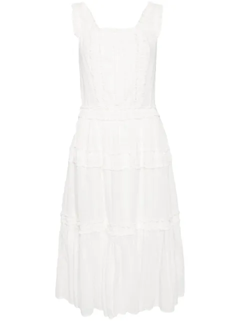 b+ab polka dot cotton midi dress