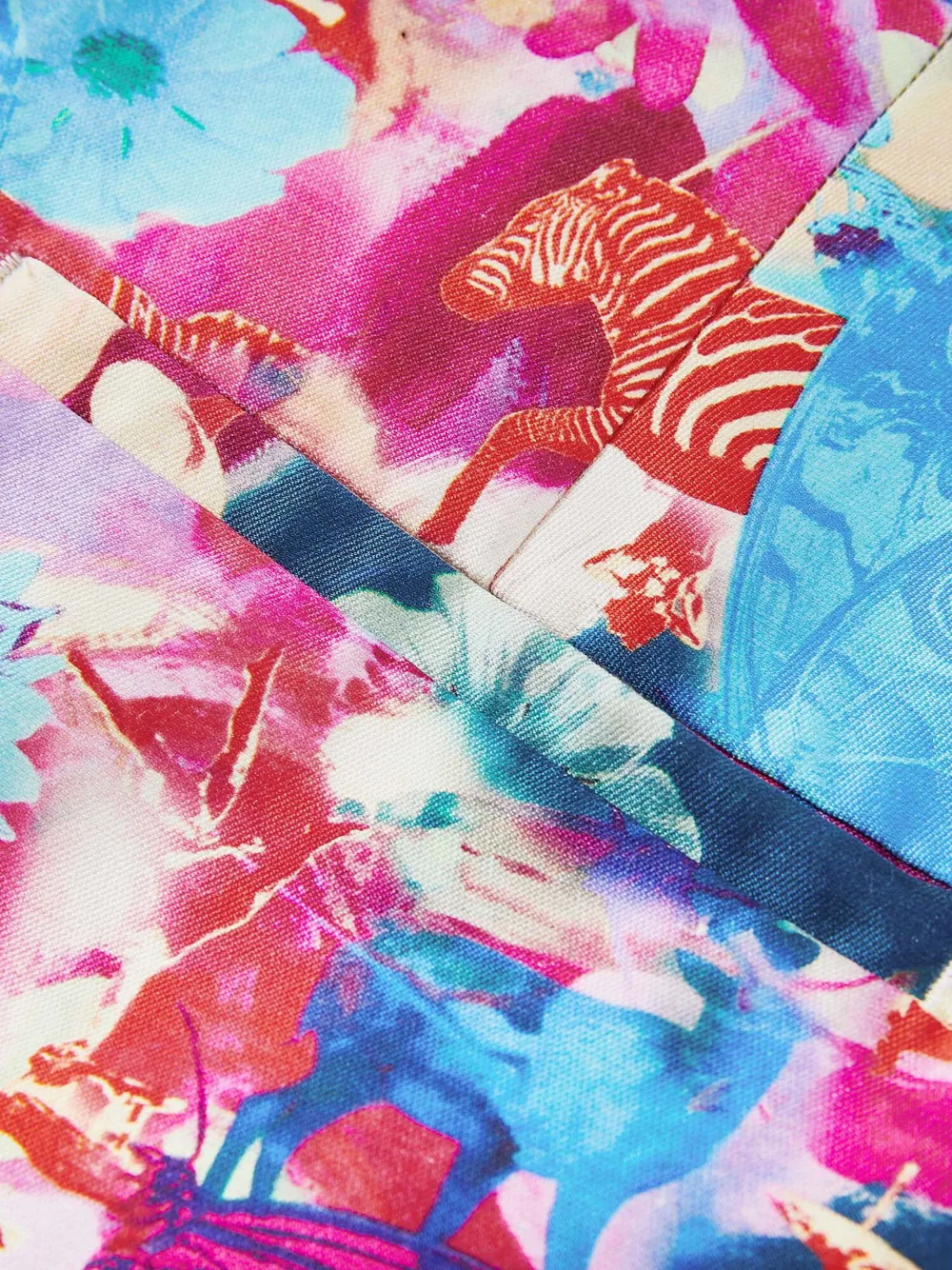 SHANGHAI TANG ABSTRACT-PATTERN SILK SHORTS