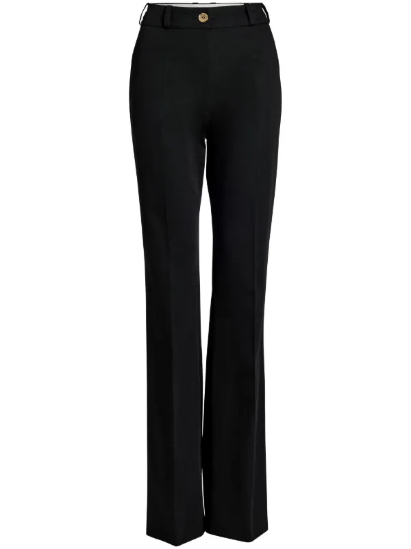 Patou Organic-cotton Flared Trousers in Black