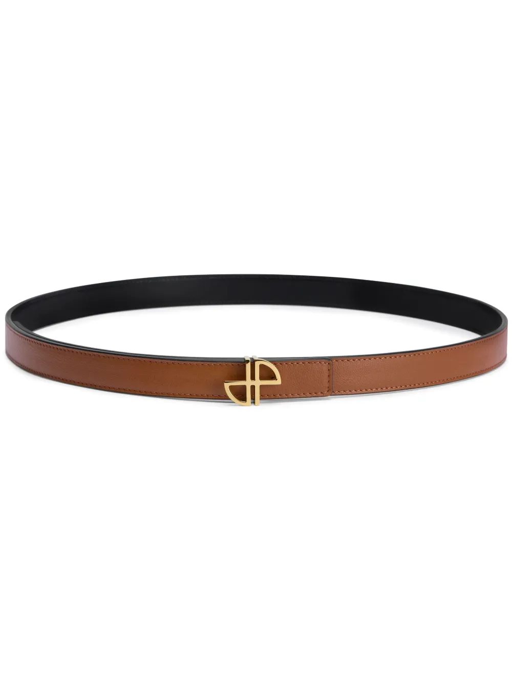 Patou JP smalle leren riem Bruin
