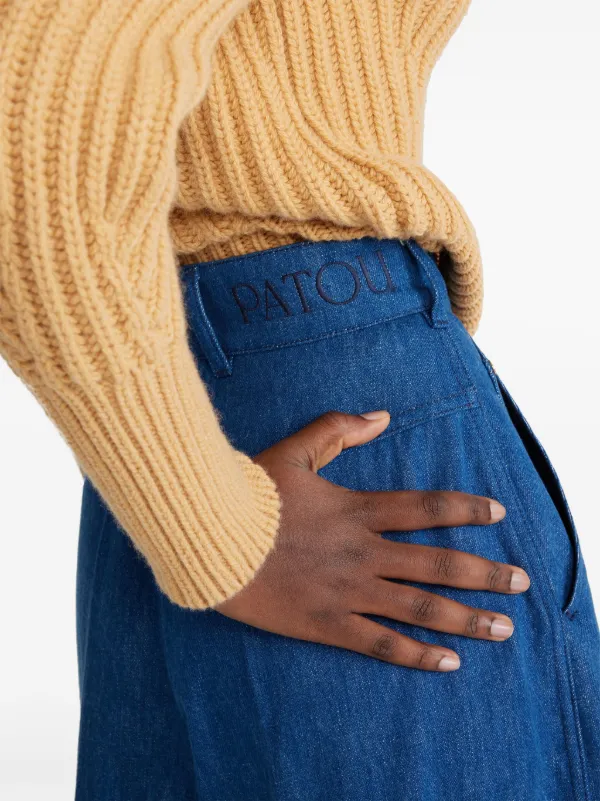 Patou organic-denim wide-leg Jeans | Blue | FARFETCH