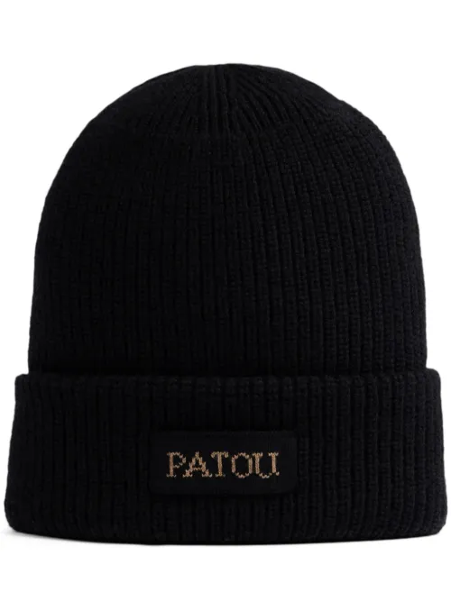 Patou bonnet à logo brodé - Noir - Patou - Modalova
