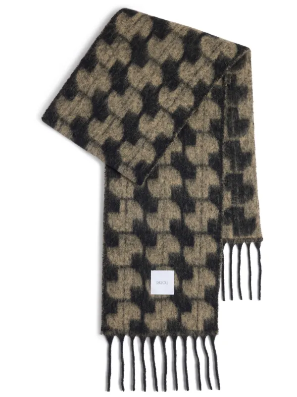 【関税込み】Scarf - PATOU - Wool - Black 23865652_54479292_600.jpg