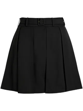 Patou Pleated Mini Skirt | Black | FARFETCH