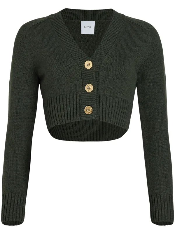 Green Cropped Cardigan discount