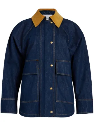 ブルゾン Patou Denim Parka Patou organic-denim Parka | Blue | FARFETCH GE