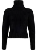 Patou ribbed roll-neck sweater - Black