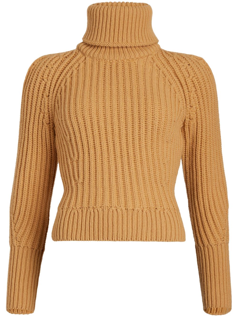 ribbed roll-neck sweater