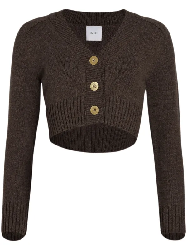Patou Cropped Cardigan Brown FARFETCH ID