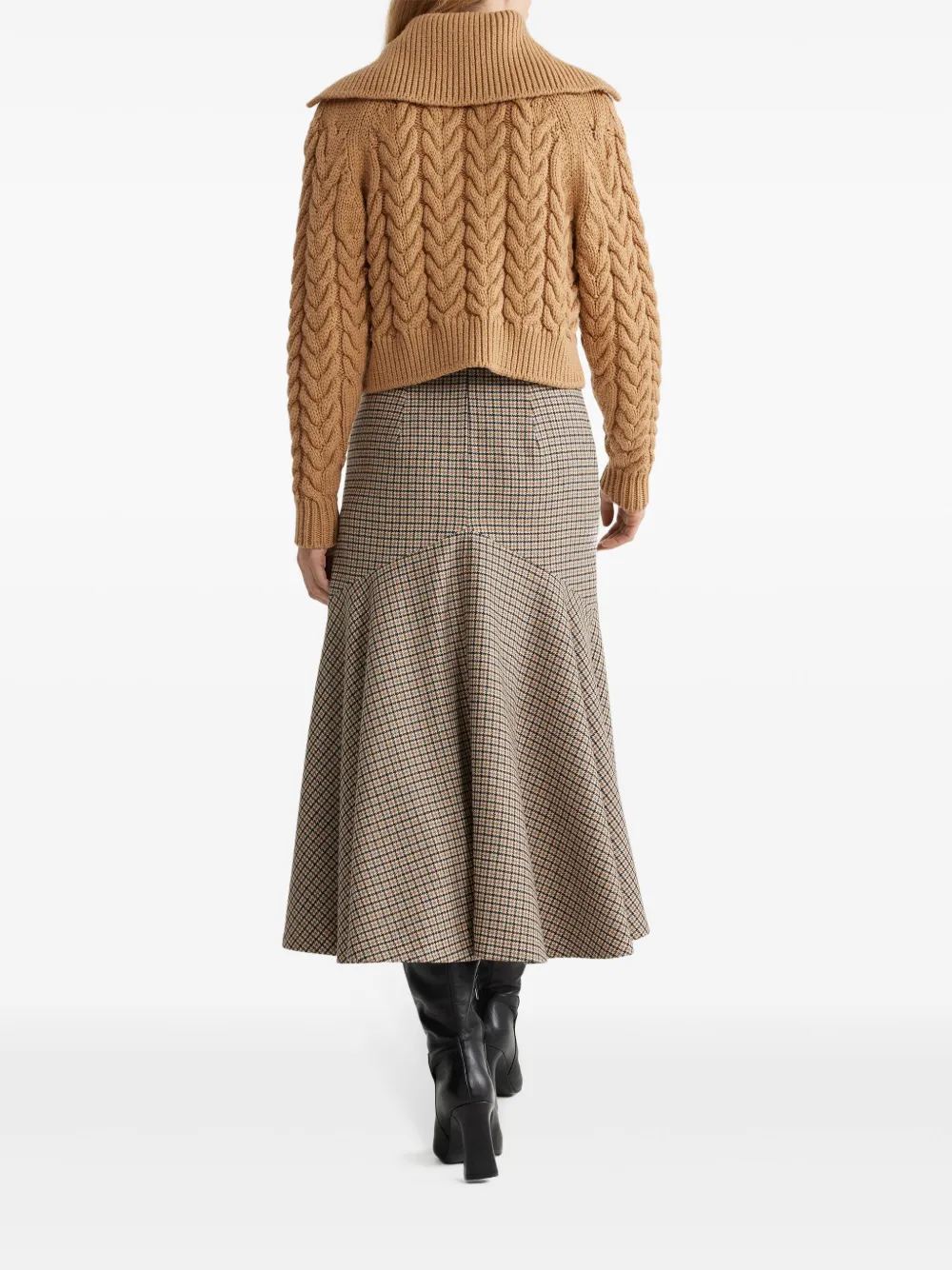 Patou Mermaid midi-rok Bruin