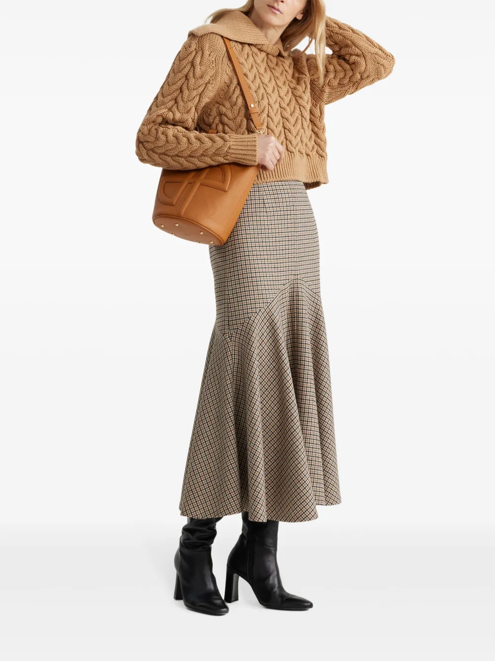 Patou trumpet midi skirt - Bruin