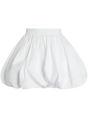 Patou Ruffled Faille Mini Skirt | White | FARFETCH PT