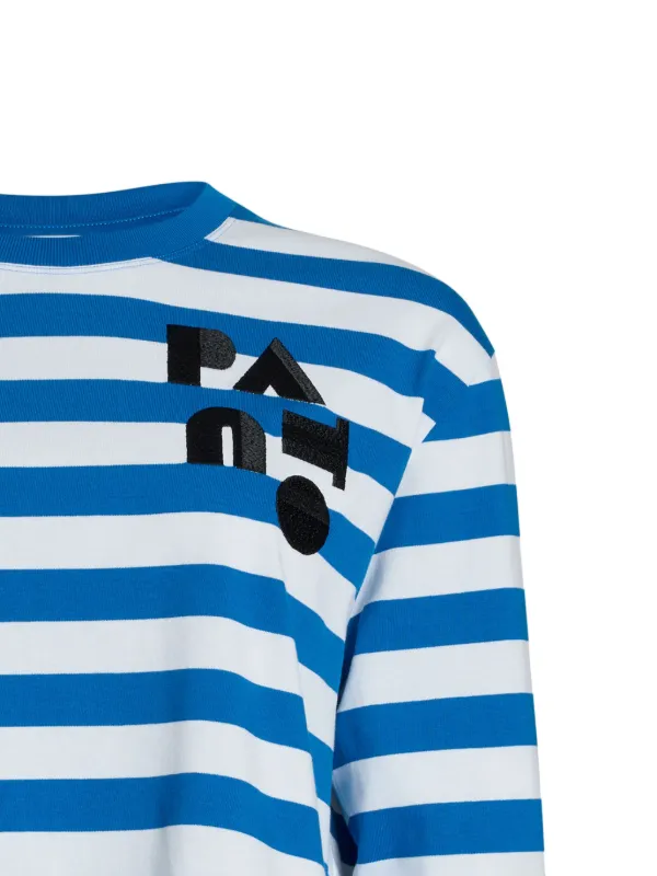 PATOU ストライプ　クロップド　コットンTシャツ PATOU ストライプクロップドコットンTシャツ