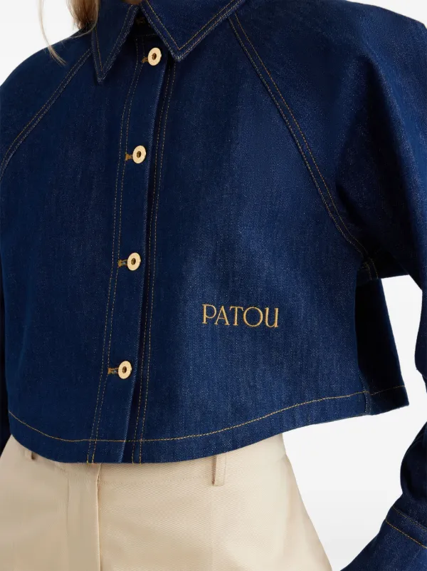 Patou クロップド デニムシャツ | ブルー | FARFETCH JP