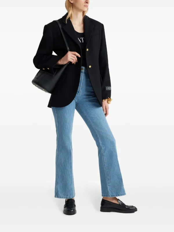 Patou Belted Jacket | Black | FARFETCH GE