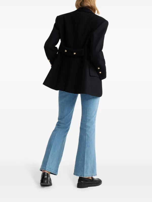 ジャケット PATOU Women Outer OU0010081 091 999 Black Patou Belted Jacket | Black | FARFETCH GE