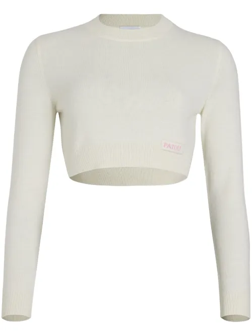 Patou pull crop - Blanc - Patou - Modalova