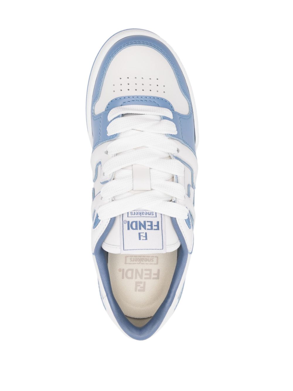 Shop Fendi Match Colourblock Sneakers In White