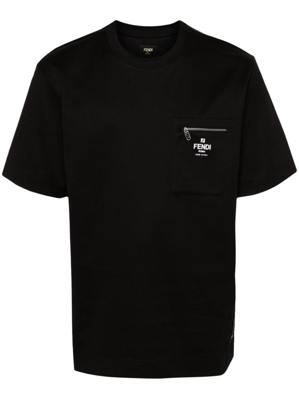 FENDI T-shirt met logoprint Zwart