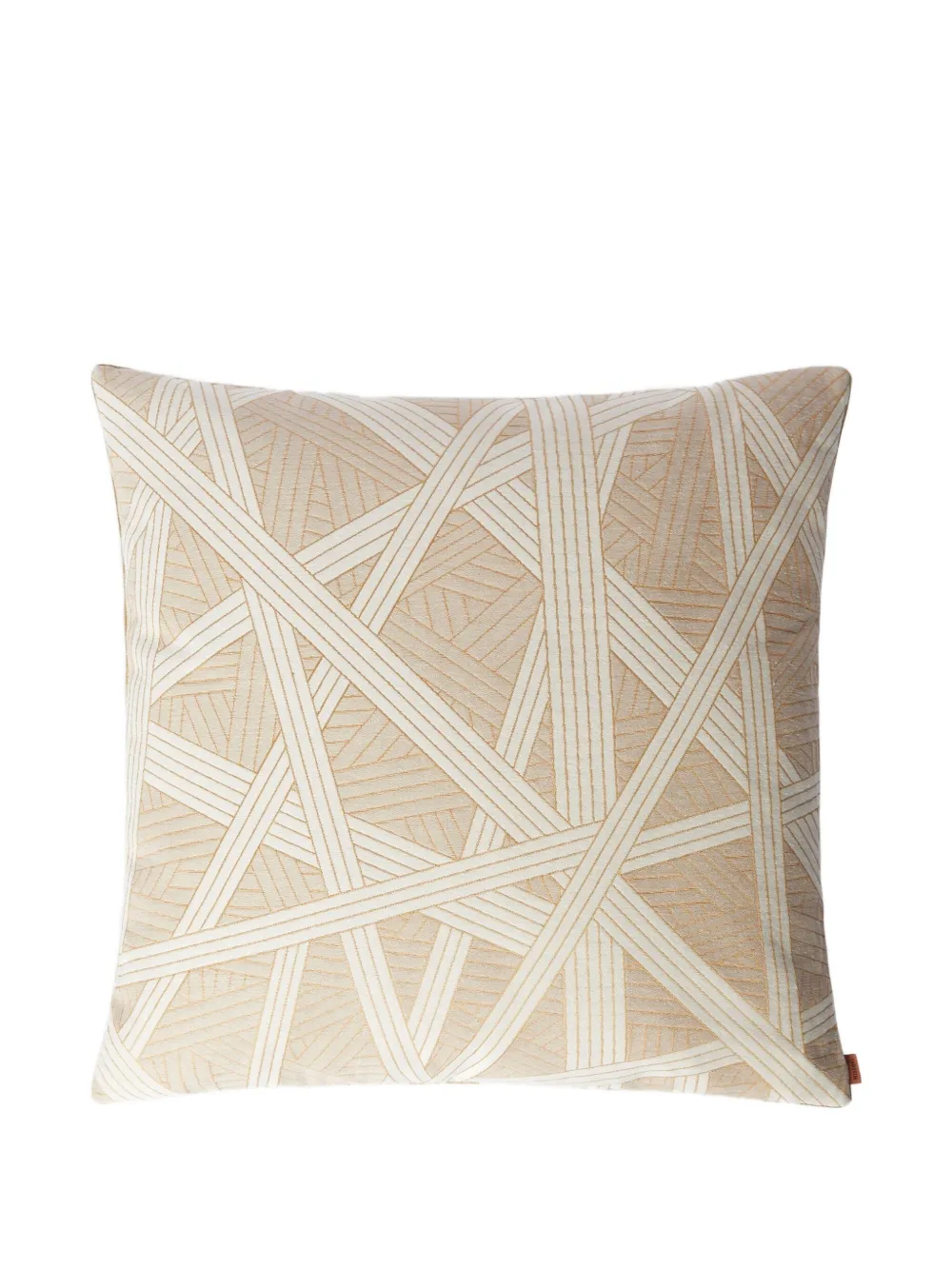 Missoni Nastri Cushion 60x60 Cm With Contrasting Stitching In Red