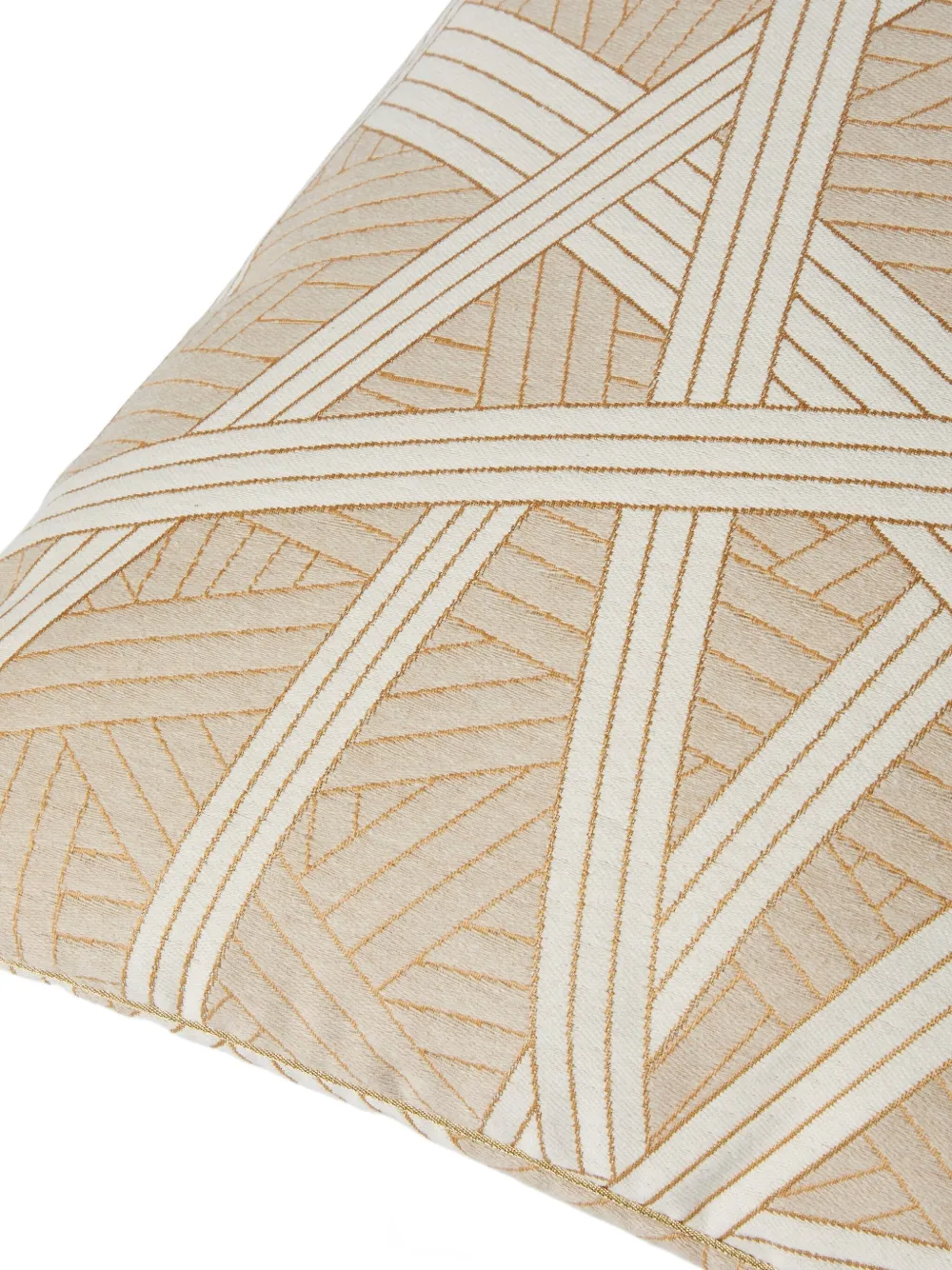 Missoni Nastri Cushion 60x60 Cm With Contrasting Stitching In Neutral