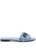 FENDI Signature flat slides - Blue