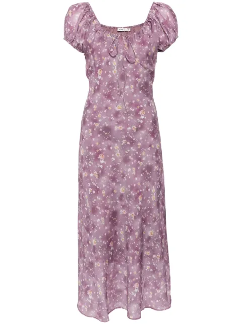 b+ab floral-print midi dress