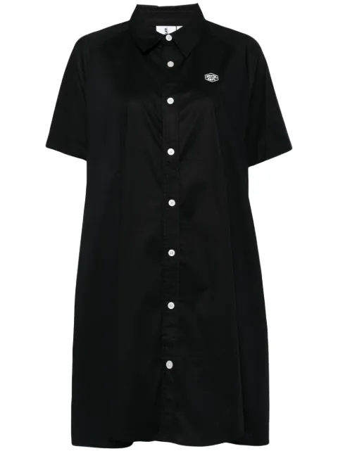 CHOCOOLATE vestido camisero de popelina con logo bordado
