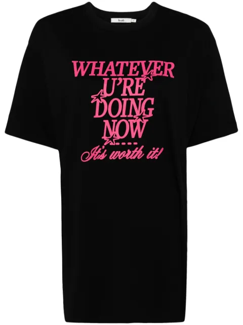 b+ab slogan-print cotton T-shirt
