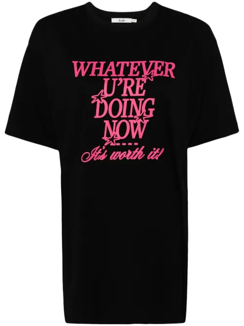 T-shirt en coton à slogan imprimé - b+ab - Modalova
