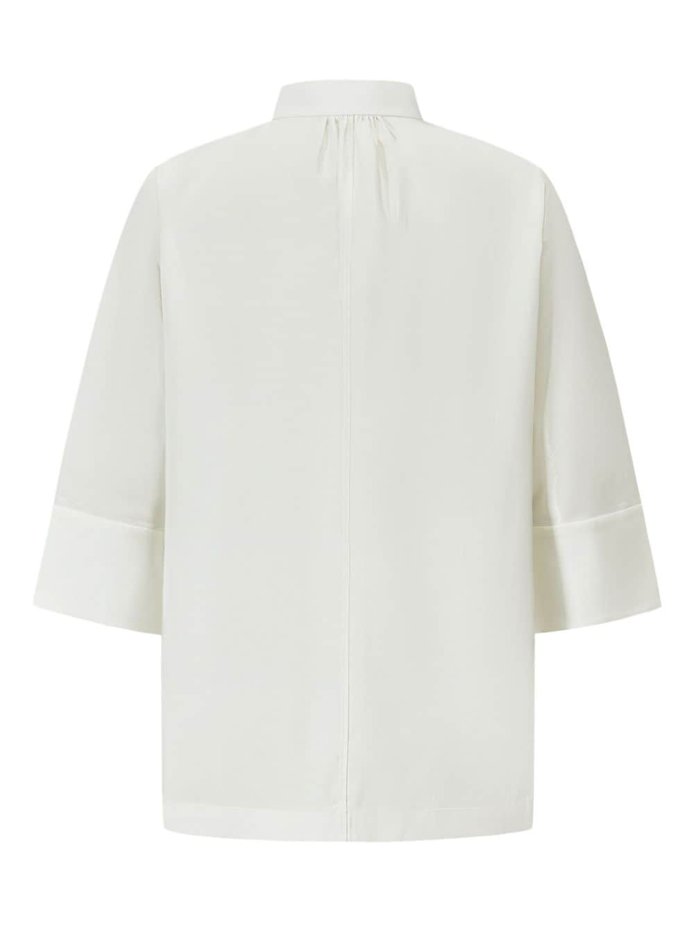 Shop Shanghai Tang X Jacky Tsai Pleated Blouse In White