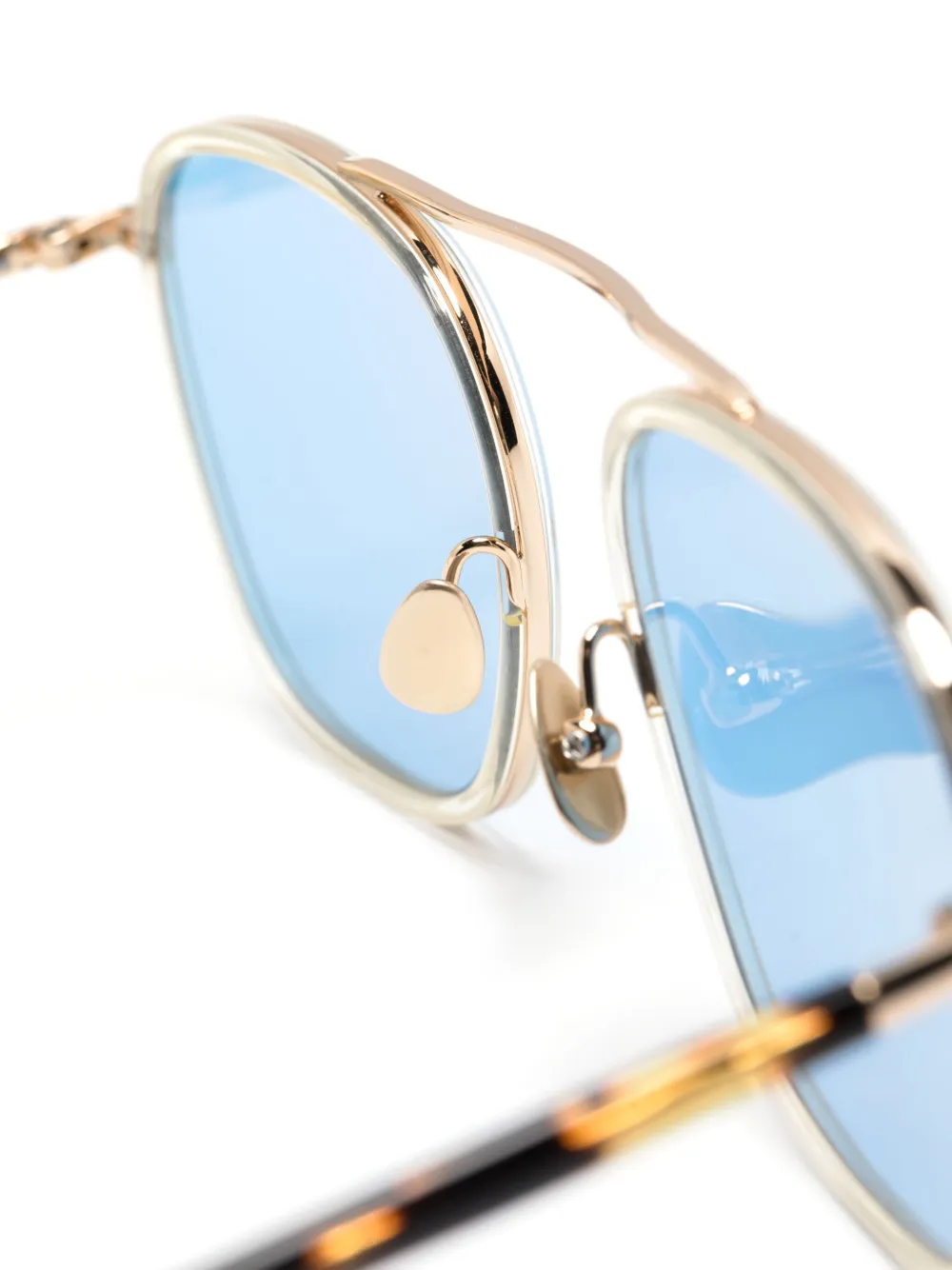Moscot Fanagle zonnebril met piloten montuur Goud