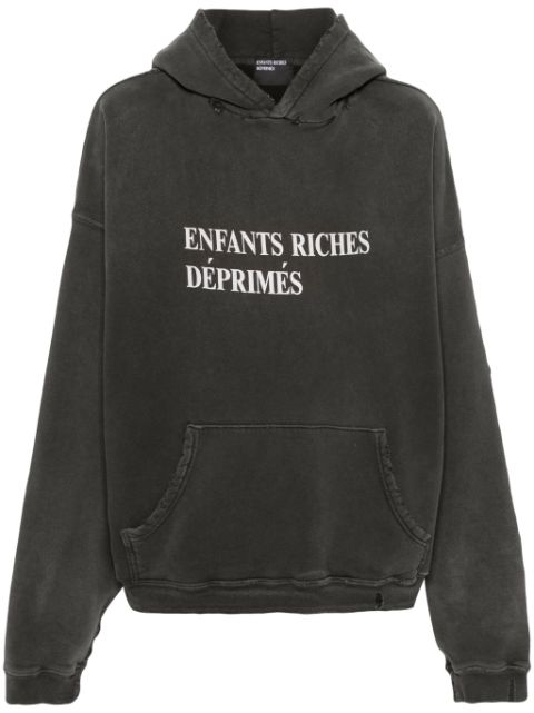 Enfants Riches Déprimés distressed logo-print hoodie