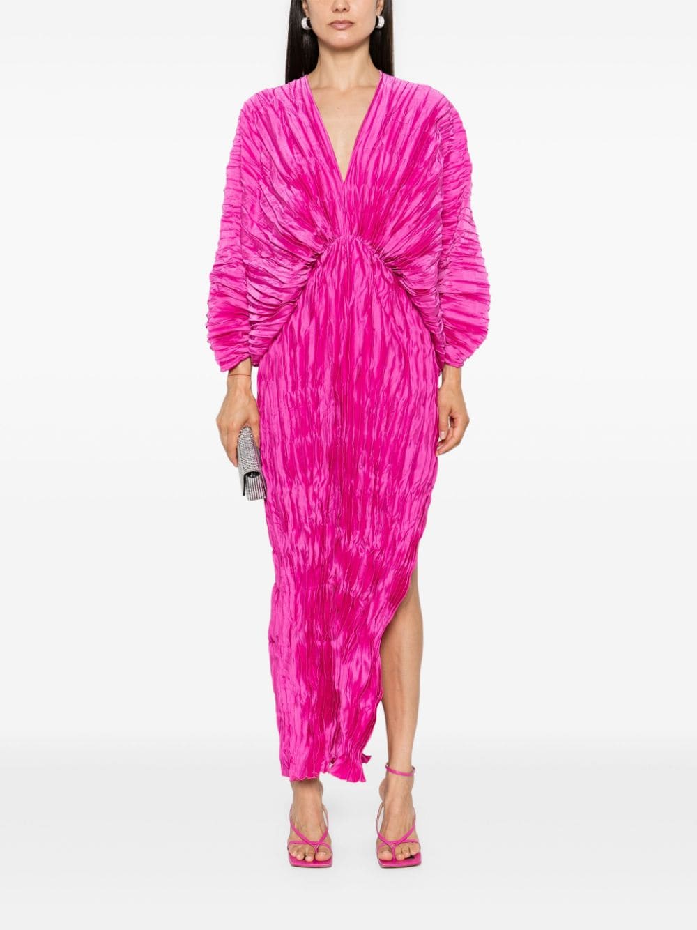 L'IDÉE De Luxe crinkled gown - Roze