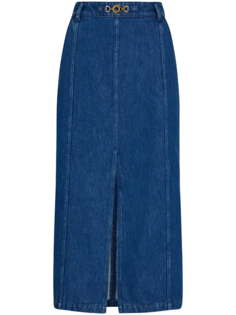 Patou slit midi skirt