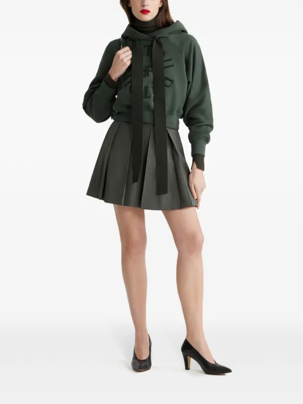 スカート PATOU Belted pleated mini skirt Patou Pleated Mini Skirt | Green | FARFETCH