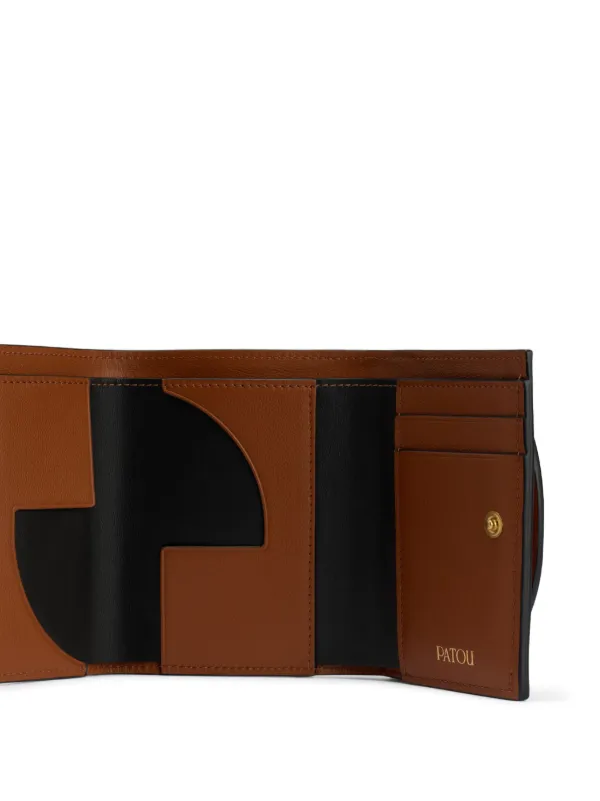 送料関税込み*PATOU*レザー JP ウォレット 三つ折り ブラウン Patou JP 財布 | ブラウン | FARFETCH JP