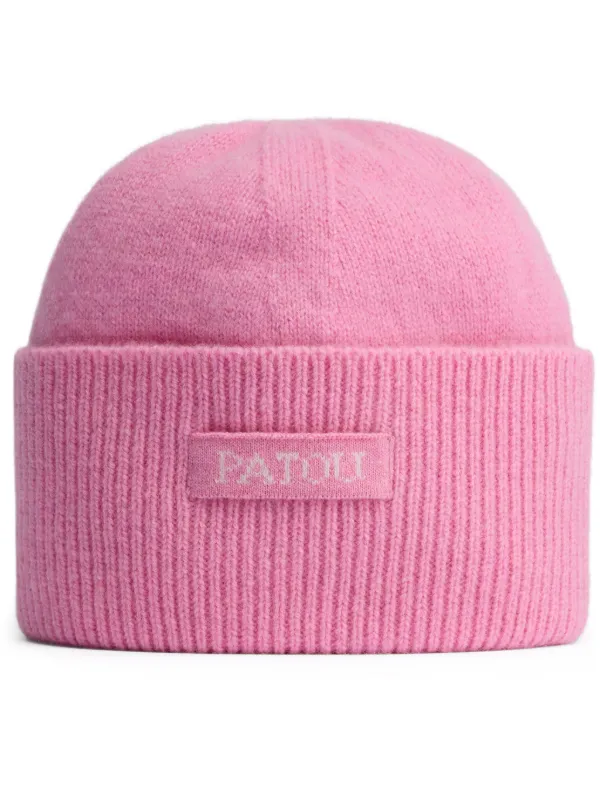 PATOU ピンク ニット帽 PATOU ピンク ニット帽