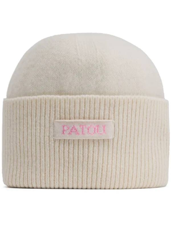 【PATOU(パトゥ)】ロゴパッチ ビーニー Patou ロゴパッチ ビーニー | ブラック | FARFETCH JP