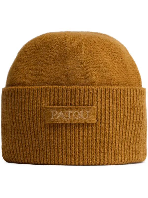 ☆関税込☆【PATOU】ビーニー ニット帽 ロゴ入り 関送込☆PATOU☆ロゴ入り ビーニー (PATOU/ニットキャップ