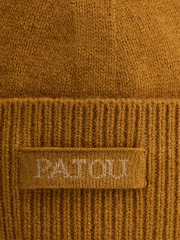 関税送料込【PATOU】ロゴ ビーニー ブラウン PATOU(パトゥ) ニットキャップ・ビーニー(レディース) - 海外