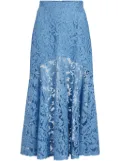 Patou mermaid lace midi skirt - Blue