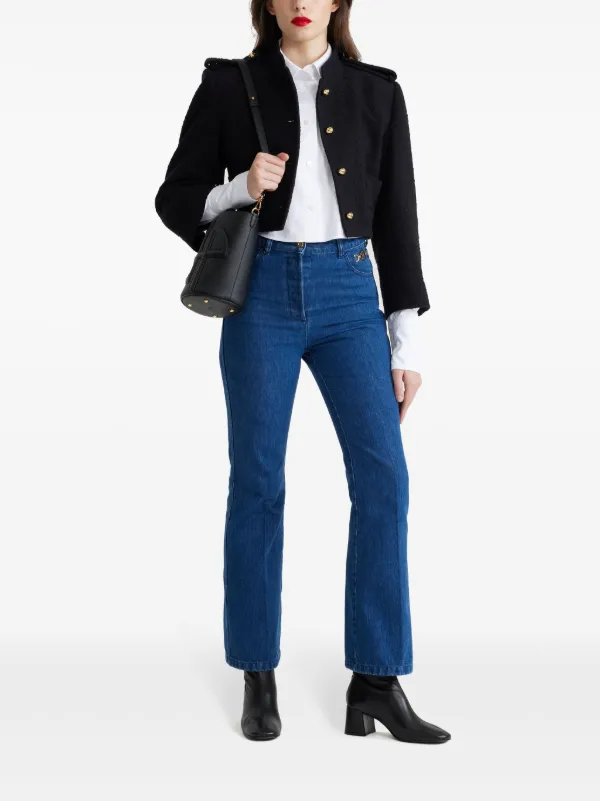 Patou クロップド セーラージャケット | ブラック | FARFETCH JP