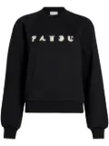 Patou Art Deco embroidered sweatshirt - Black