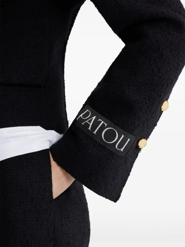 Patou Iconic Tweed Short Jacket | Black | FARFETCH