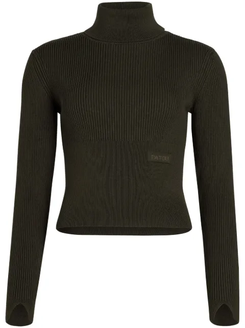Patou ribbed roll-neck sweater